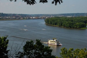 The city of Dubuque Iowa from the Julien Dubuque Monument