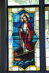 St. Lawrence Church window; Alma, WI